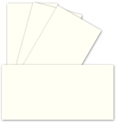 FarbenFroh by GUSTAV NEUSER 25 tarjetas individuales, formato DL, 9,9 x 21 cm, 240 g/m², color blanco natural, papel para manualidades, ideal para imprimir tarjetas de felicitación e invitaciones