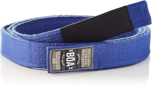 Bõa Ceinture BJJ Curitiba Bleue A4 pour Adultes | Ceinture Jiu Jitsu Brésilien | Coton Résistant | Ceinture d’Entraînement Arts Martiaux | Confortable et Durable