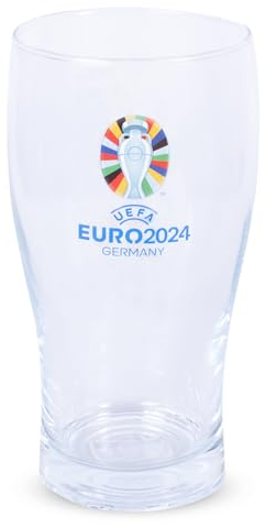 Hy-Pro Euro 2024 Pintglas, offiziell lizenziert, Euro 2024 Merchandise
