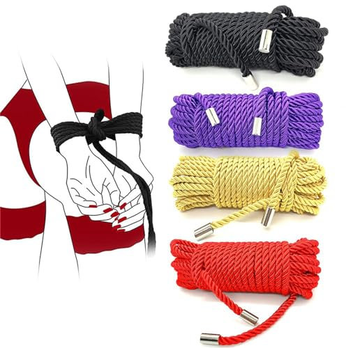 Bondage Seil Baumwollseil [4 Pack] Fesselseil, 5m/10m/15m/20m 4 Größen Bondageseil BDSM Bondageset Fesselset Restraint Fetisch Extrem Sexspielzeug Für Paare Anfänger Fesselspiele (5m)
