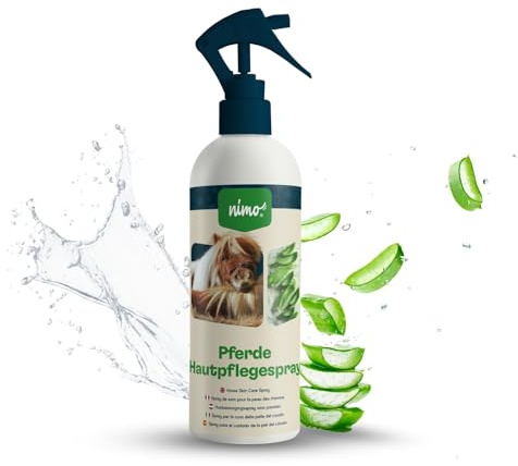 nimo® Spray de soin de la peau pour chevaux - Soin de la peau pour chevaux à l'aloe vera et au panthénol - Régénération de la peau en cas de sécheresse et d'inflammation - Contre les démangeaisons et