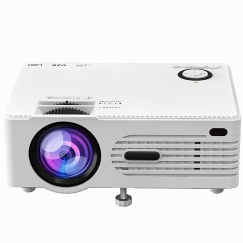 Mini Projector, Portable Projector 1080P HD Support, Home Theater Movie Projector for Bedroom, Small Video Projector Compatible with HDMI,Smartphone,Tablet,PC,TV Stick