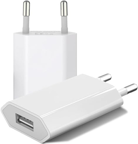 Chargeur USB 5V/1A Prise USB Adaptateur Embout Bloc Chargeur Secteur Universel compatibilité avec iphone IPad IPod Samsung Android Xiaomi Huawei pour Phone Pad Smartwatch Tablett