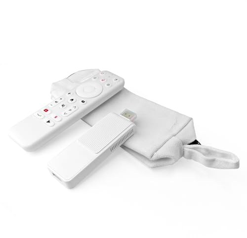 BOXPUT S13 Air Android TV Stick 4K con mando a distancia BT de voz, TV Stick con 16 GB de memoria, plug-and-play TV Stick, WiFi 6 (2.4G/5G), Android 14, puerto USB, portátil con bolsa de