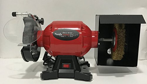 CEVIK PRO - CP10-150MIXTA Esmeriladora de Banco Combinada 450W - Muela y Cepillo 150 mm - 2950 rpm - Amoladora Pulidora Profesional para Taller y Afilado de Cuchillos