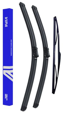 Vipa Car Parts Premium Wiper Blade Set | Fits: CITROEN C4 Picasso MPV (Feb 2013 to Nov 2018) | All-Weather Performance | Durable, Streak-Free Windshield Wipers | Easy Installation