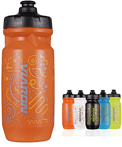 MotuTech 550 ml bottiglia d'acqua comprimibile per bicicletta ciclismo sport e all'aperto borraccia impermeabile squeezable acqua bottiglia PP senza BPA (arancione)