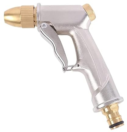 Garten Handbrause 100% Metall Hochdruck Garten Spritzpistolen Verstellbarer Wasserdurchfluss-Robust und Leistungsstark Gartenbrause für Garten Bewässerung, Autowäschen