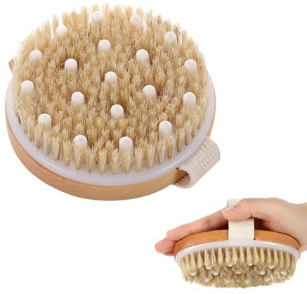 Trockenbürsten, Körperbürsten, Badebürsten für Massage, Peeling abgestorbener Haut, Keratin und Cellulite, Verbesserung der lymphatischen Funktionen