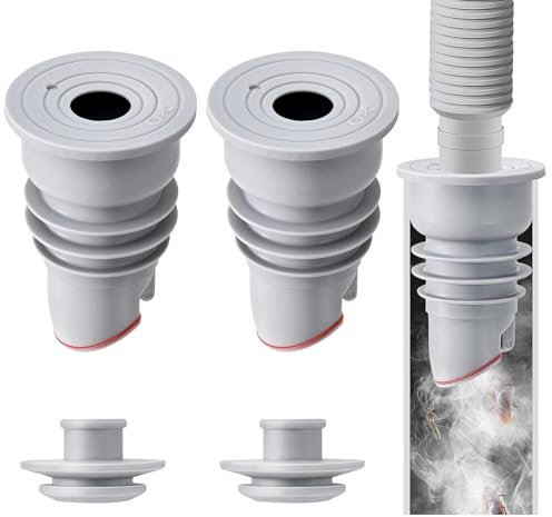Szaboviktoria 2 Pezzi 35-40 mm Tappo Scarico Universale, Adatto per Lavatrice e Doccia, Raccordo, Tubo Scarico lavatrice,Tappo Antiodore per Doccia,Protezione Efficace contro Perdite