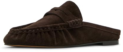 Steve Madden Women's Rafe Loafer, Chocolate Brown Suede, 7.5