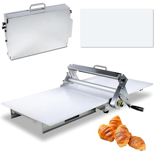 Pressa manuale per impasto, spessore regolabile per panetteria, pizza, cornetti, uso commerciale e domestico