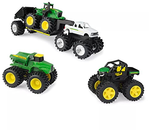 John Deere 5 Inch Monster Treads 4 Piece Bonus Set