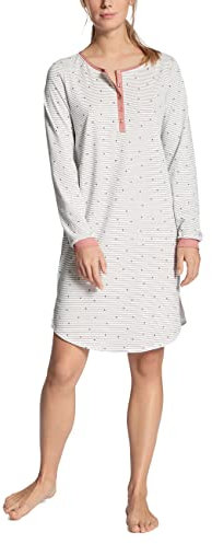 CALIDA Sweet Dreams Nachthemd Damen, aus 100% Baumwolle, mit Knopfleiste