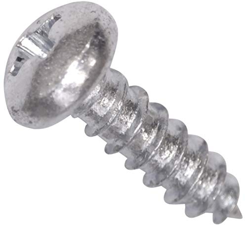 AERZETIX - C44619 - Set di 100 - Viti autofilettanti M2.2x6.5mm a testa tonda bombata - con impronta a croce PH - DIN7981 - in acciaio zincato - lamiera assemblaggio fissaggio serraggio foratura