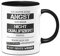 Tassenbrennerei Tasse mit Spruch Ich hatte kurz Angst ich wäre nicht qualifiziert genug Habe mir die Kollegen angesehen Jetzt gehts wieder - Kaffeetasse lustig (Schwarz)