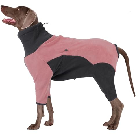 LIANZIMAU Hunde Fleece Wintermantel Hundepullover Fleece Hundemantel Grosse Hunde Fleecejacke mit Beinen Hundebademantel für Kleine Mittelgroße Haustiere Winterjacken Chihuahua Mantel