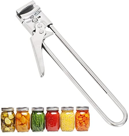 Shengxi Apriscatole Regolabile Apribottiglie Manuale, Apriscatole a Mano Apriscatole in Acciaio Inos, Opener Barattolo Multifunzione Apriscatole per Coperchi da 0,5 a 13,6cm