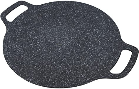 Padella per Barbecue Coreana, Padella Rotonda Antiaderente in Alluminio per Padella Teppanyaki per Barbecue Coreano, Padella con Rivestimento Antiaderente, Padella Rotonda in (34