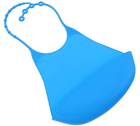 Ipetboom 1stk Reisbeutel Fütterung Babynahrung Sabbernde Lätzchen Für Babys Erwachsene Wasserdichte Lätzchen Futterspender -bandana-lätzchen Jungs Kleinkinder Teller Blau Kieselgel Blue