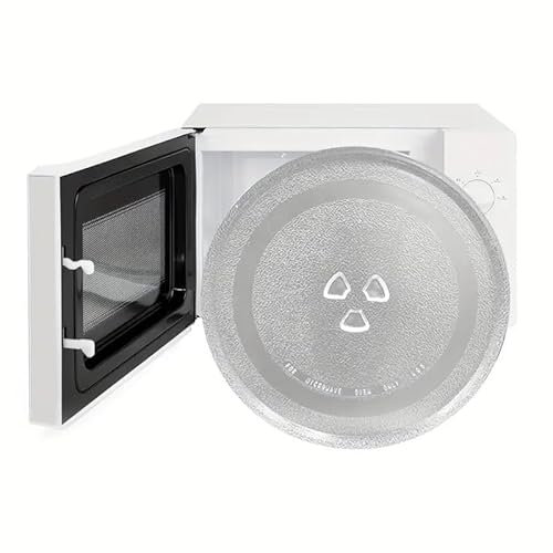 CHEFZOCO Plato Microondas Universal 288 mm Diámetro, Plato Giratorio Microondas de cristal, Código Original DE74-20102D para Samsung 49006625 para Candy, 3 Fijadores, 288 mm Diámetro
