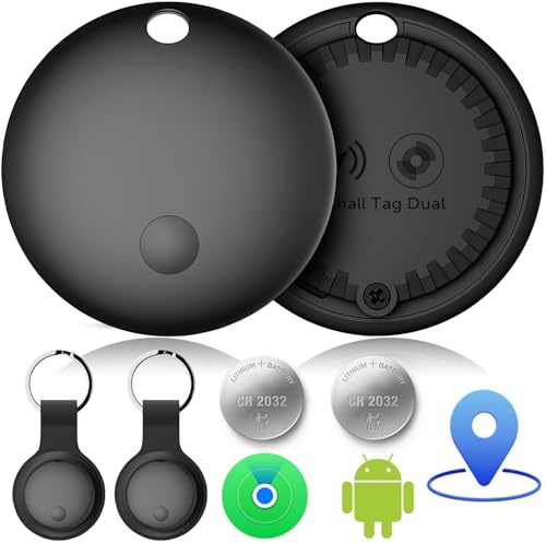 Air Traceur Android iOS, 2 Pièce Smart Tracker Tag Localisateur D’Objets avec l'application Google Find Hub/iOS Find My, Bluetooth Tracker pour clés, Portefeuille, vélo et Valise