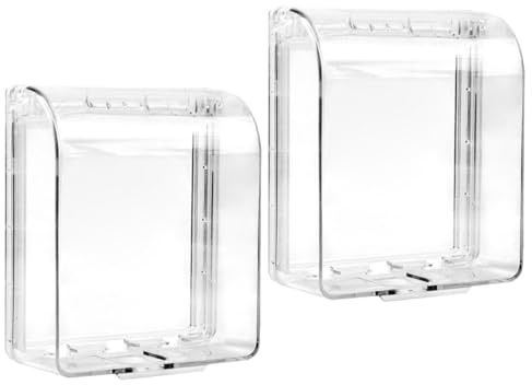 Mipcase Copertura per Presa Elettrica Resistente alle Intemperie Tipo 86, Set 2 Pezzi, Copripresa Trasparente Adesivo per Cucina, Bagno, Ufficio, Facile Installazione senza Forature
