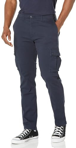 Amazon Essentials Herren Schmal geschnittene Stretch-Cargohose (erhältlich in Big & Tall), Marineblau, 32W / 32L