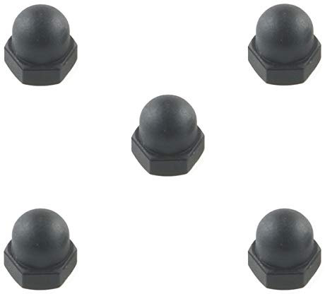E-outstanding 30pcs Black M4 Nylon Hex Acorn Nuts Hexagon Decorative Cap Nut for Mechanical Equipment, Communication Equipment, Hardware and Lighting, Building and Bridge, Furniture Decoration