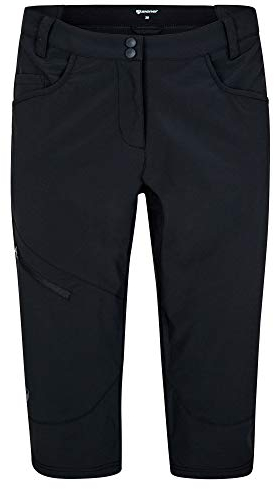 Ziener Damen Fahrrad-Shorts/Rad-Hose mit Innenhose -Mountainbike/Outdoor/Freizeit - atmungsaktiv|schnelltrocknend|gepolstert|3/4|Knielang, Nioba X-Function, Schwarz, 38