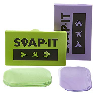Soap-IT Seifenblätter - 150 Soap Paper - Seife für Unterwegs - Mini Seife to go - Hand Soap - Seifenpapierblätter - Camping Seife - Travel Soap (Jasmin & Lavendel)