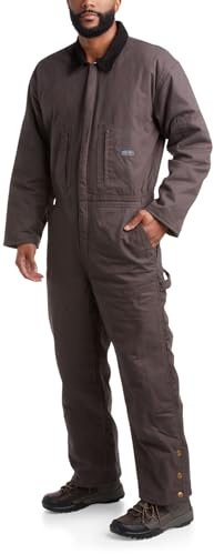 Bass Creek Outfitters Mens Coveralls - Water Resistant Long Sleeve Work Wear Jump Suit Insulated Coveralls for Men, Size Medium, Charcoal