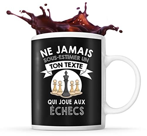 Mug Joueur d'Échecs | Tasse drôle pour Échéquiste | idée cadeau anniversaire Noël fête des Pères