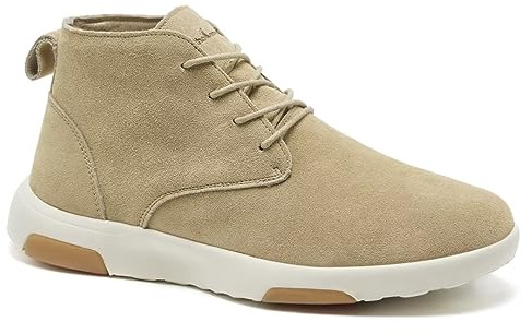 Men's Orthopedic Ankle Boots Walking Shoes: Light-Weight Oxfords for Plantar Fasciitis, Comfortable Arch Support Boots for Shock Absorber Camel Size 12