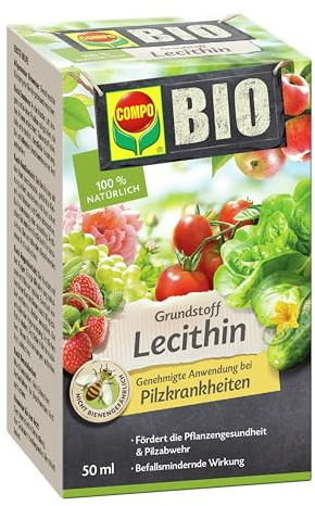 COMPO BIO Grundstoff Lecithin - bei Pilzkrankheiten an Nutz- und Zierpflanzen - stärkt die Pflanzengesundheit - 100% natürliche Inhaltsstoffe - 50 ml