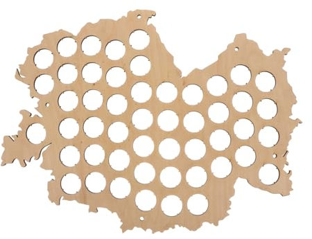 Garneck Einzigartiger Bierflaschenhalter Aus Holz Mit Kartendekor Für Die Zuhause Pub