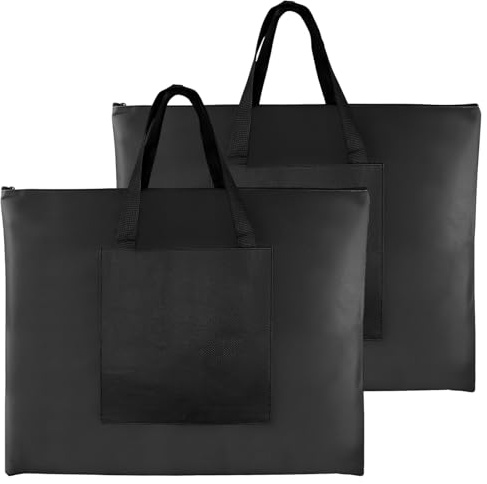 Oungy 2 carpetas coleccionables A2 resistentes al agua con asa, bolsa de transporte para tablero de dibujo 68 x 53 cm, carpeta multifuncional A2, carpeta para suministros de arte, libros y