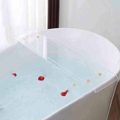 Onxyrbyte Bandeja para BañEra AcríLico,Bandeja Organizadora para BañEra,Bandeja Extensible para BañEra,DiseñO De Orificio De Drenaje,Mango Antideslizante,Almacenamiento,Adecuado para BañO