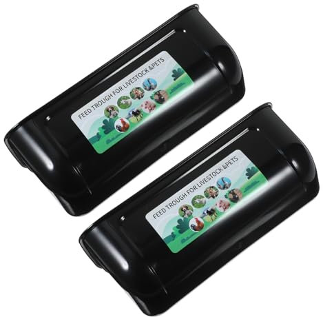 BAZEITFLOW 2stücke Großer Montierbarer Futtertrog Für Schweine Geflügel Und Nutztiere Robuster Futterspender Mit Hoher Bruchfestigkeit Großer Kapazität Vielseitig Einsetzbar Für Sauberes Fütt