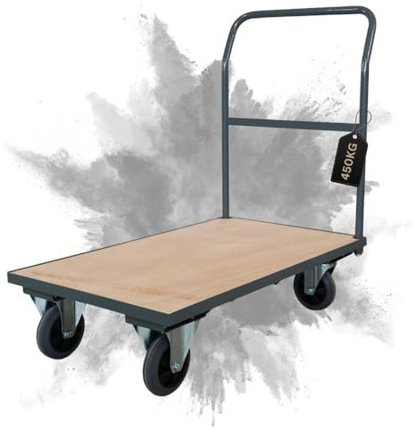 PROREGAL Chariot Pro à Platforme | HxLxP 102x60x98cm | Capacité de Charge 450kg | Gris