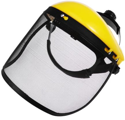 Housoutil Visière Faciale en Maille Respirante pour Jardinage avec Harnais Réglable – Équipement De Sécurité pour Tondeuse à Gazon Et Débroussailleuse – Protection Polyvalente Visage Et Yeux –