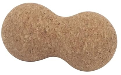 1 pelota de corcho sólido de cacahuete para yoga, fitness, relajación muscular, fascia, pelota de fascia, yoga, fitness, cacahuete (12 cm)