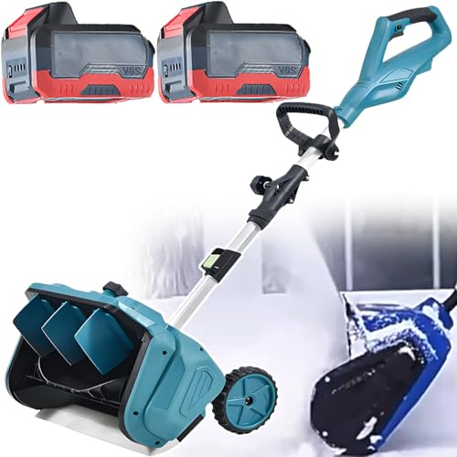ErShangMao Spazzaneve Elettrico Professionale Senza Fili - Pala da Neve Elettrica per Vialetti E Scale | Motore Brushless da 1000 W | Regolazione dello Scivolo A 45° | Pulizia della Neve 2batteries