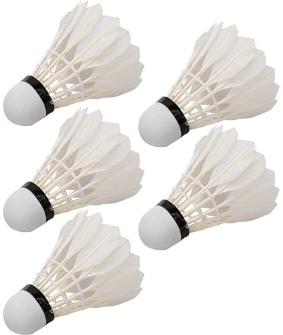 ANKROYU Palline da Badminton in Premium Volani in D'Anatra durevoli di Alta qualità per Sport di Allenamento Indoor all'aperto 5 Pezzi