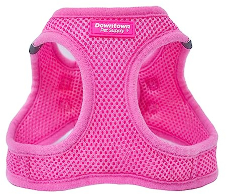 Downtown Pet Supply Step-in Dog Harness – No Pull, Adjustable Padded Mesh with Reflective Trim, Secure Buckle Strap – Comfortable & Breathable Small Dog Harness, Small, Pink