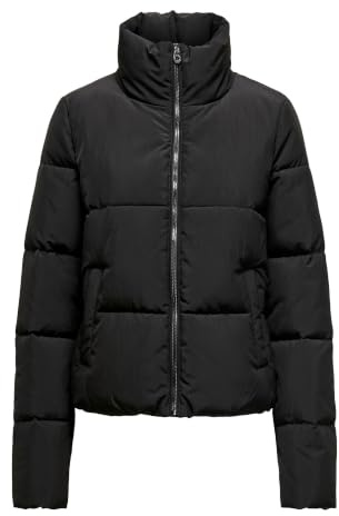 ONLY Womens Onldolly Short Puffer Otw Noos Jacket, Black, XS UK