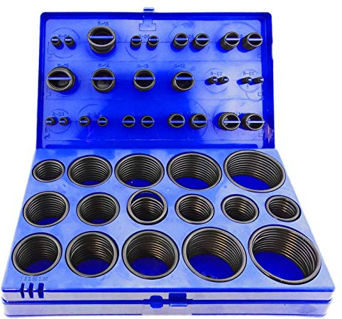 Dichtungen O Ringe im Metall Koffer blau 32 Größen 419 Dichtungen Gummi Dicht 0 Ringe Set Sortiment Dichtungsringe NBR Ölbeständig