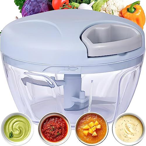 Retoo Affettatrice cipolla con lama in acciaio inox, tritatutto cipolla, tritatutto per verdure, tritatutto manuale, fresa per frutta e verdura, frutta per tritare