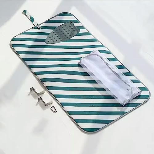 HCZION Couverture De Repassage Tapis De Repassage pour Couture, Nappe De Repassage Isolante en 100% Coton avec Housse De Protection Isolante, 90×48cm (Color : Stripes)