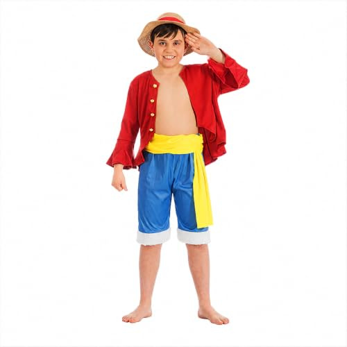 Chaks - Costume de Luffy pour enfants, tenue de cosplay d'anime